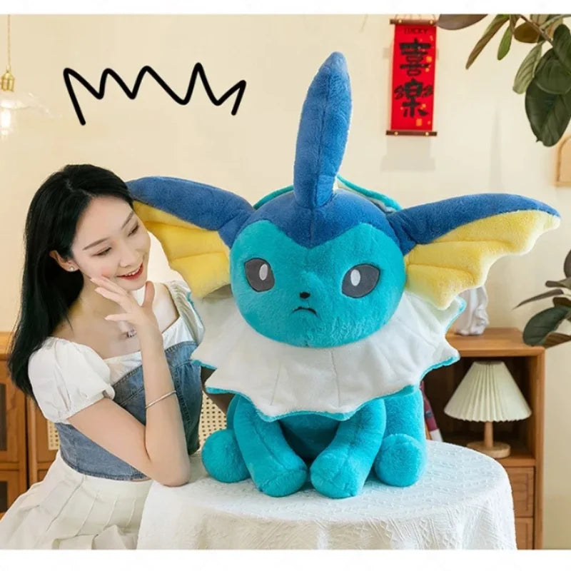 Vaporeon Jolteon Large Plush Toys Aquali Doll Cute Ornament Stuffed Plushie Pillow Pokémon Gift for Children