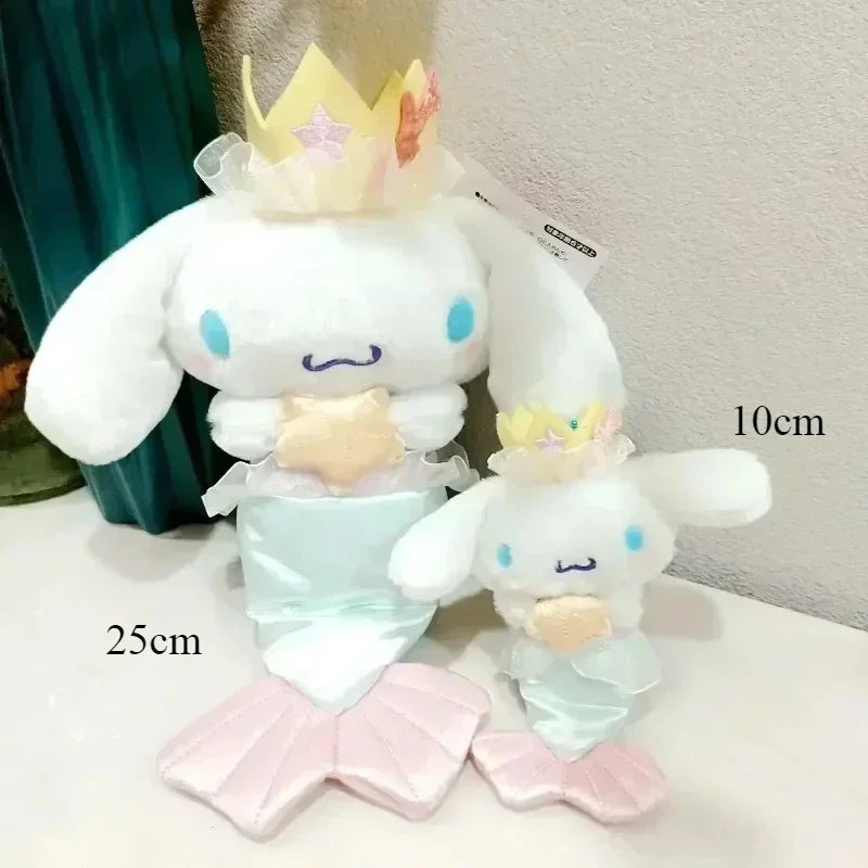 Sanrio Mermaid Cute Kuromi Hello Kitty Pochacco Melody Cinnamoroll Pillow Plush Toys Deco Plushie Stuffed Dolls  Xmas Gifts