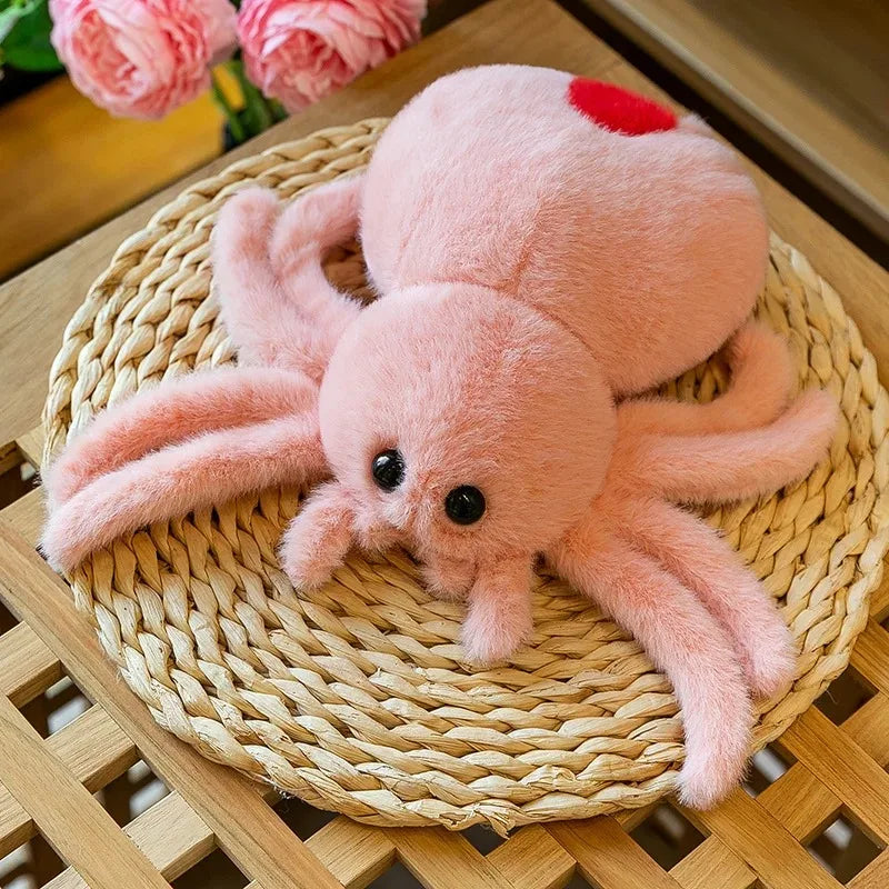 Simulation Black Spider Jumping Spider Doll Crawling Pet Doll Plush Cute Reptile Plush Toy Super Cute Doll