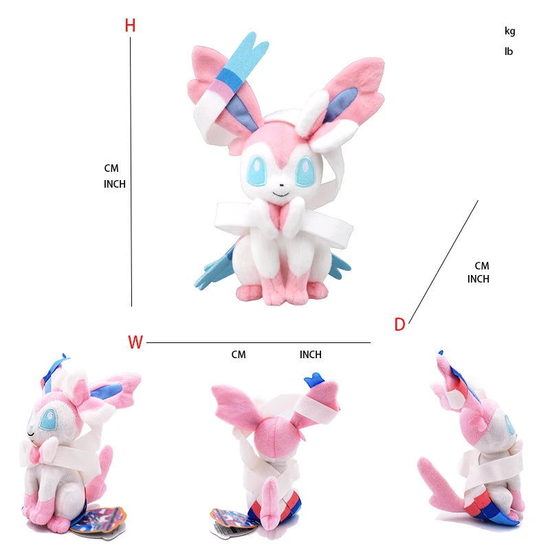 Big Size Pokemon Plush Toys Eevee Umbreon Cartoon Figure Peluche Dolls KJolteon Vaporeon Sylveon Anime Stuffed Dolls Gifts