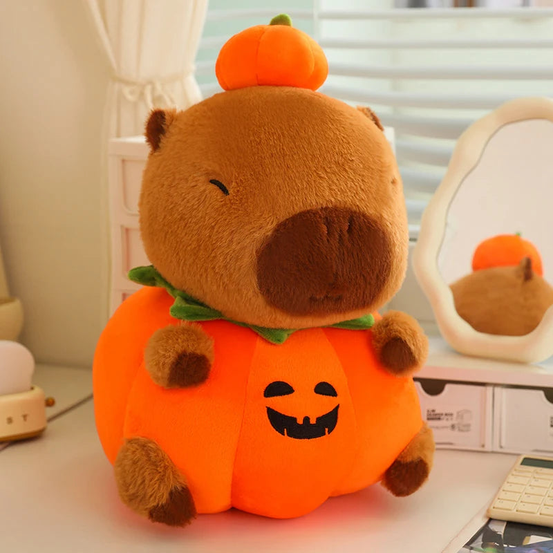 25cm Cute Creative Capybara  Pumpkin Capybara Stuffed Lovely Capybara  Halloween Celebration Birthday Holiday Gift