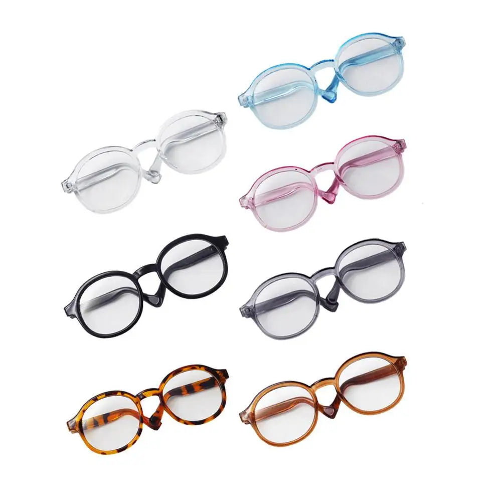 6.5/9cm Cute Plastic Glasses for 15cm Labubu and 60cm BJD Dolls and 1/3 BJD Dolls Toy(no doll)