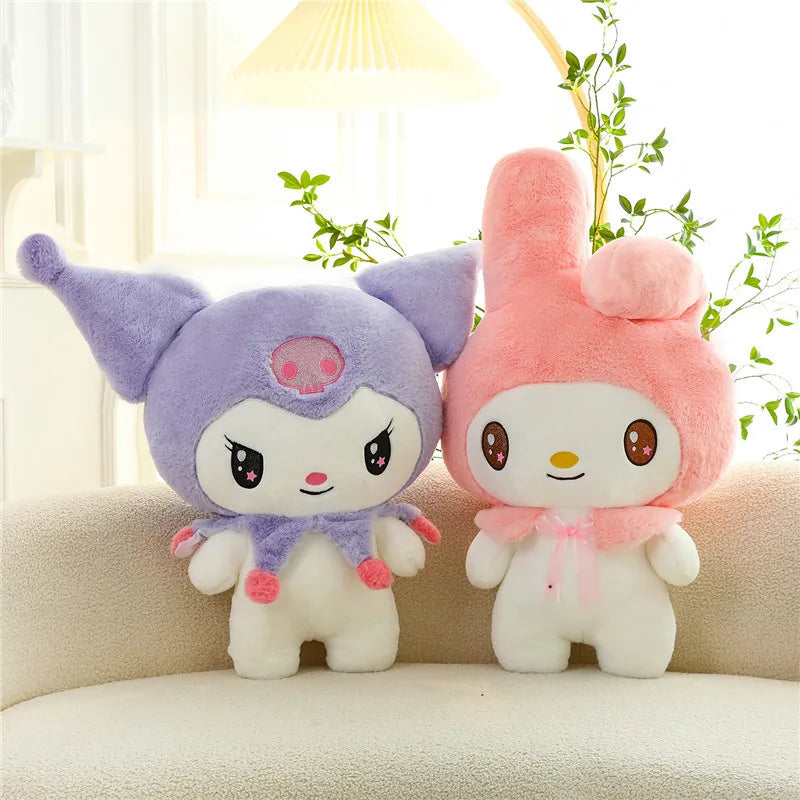 25/55cm Sanrio Kuromi My Melody Cute Series Kawaii Plush Animal Doll Cartoon Cute Plush Pillow Toy Birthday Gift Pillow