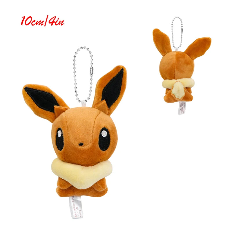 Pokemon Eevee Plush Toys Keychain Sylveon Espeon Jolteon Flareon Anime Glaceon Vaporeon Kawaii Peluche Dolls Pendants Gifts Kids