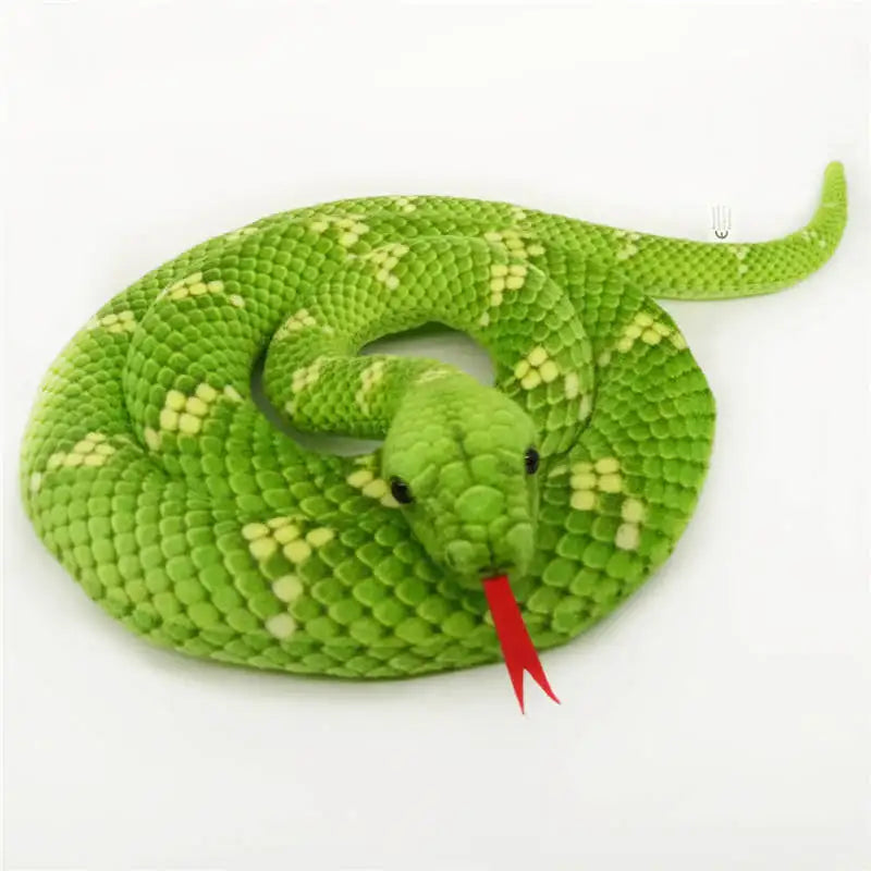 190/280cm Simulation Snakes Plush Toy Stuffed Animal Snake Plushie Long Large pythons Tricky Game Halloween Kids Boys Gift Decor