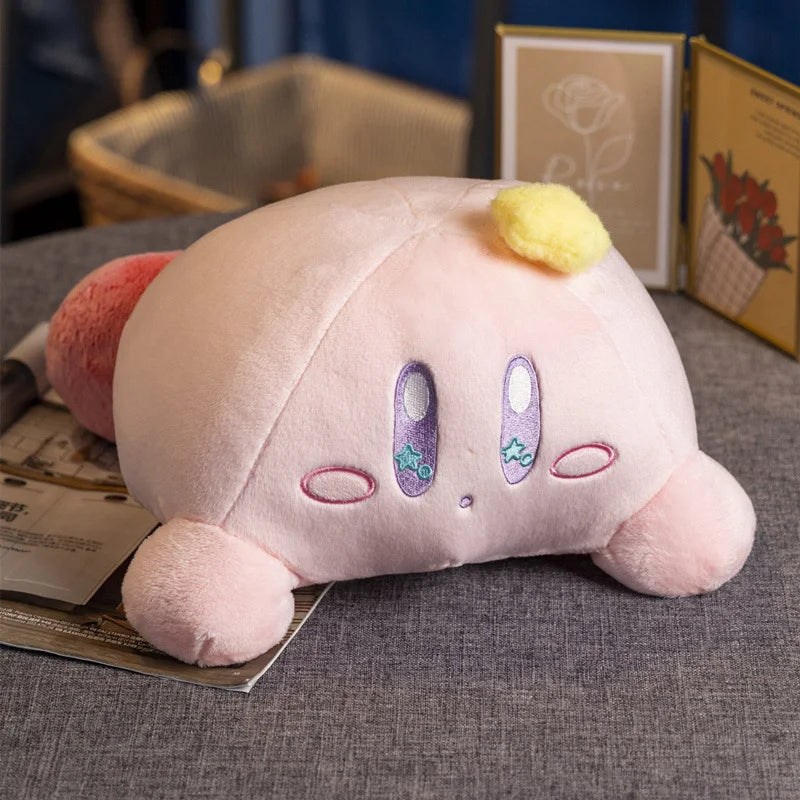 Soft Cuddly Kirby Plush Toy Kawaii Stuffed Cartoon Anime Kirby Plushies Throw Pillow Back Cushion For Sofa Hug Doll Xmas Gifts