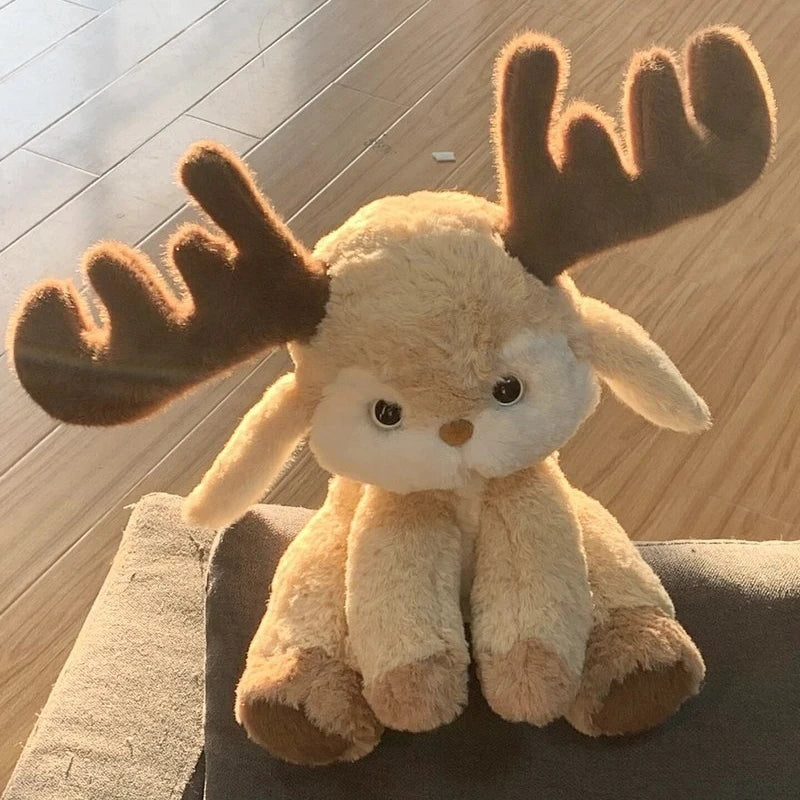 Plush Dolls Cartoon Elk Soft Cute Deer Reindeer Plush Toys Christmas Decoration Hug Pillow Birthday Gifts Birthday Gifts Toys