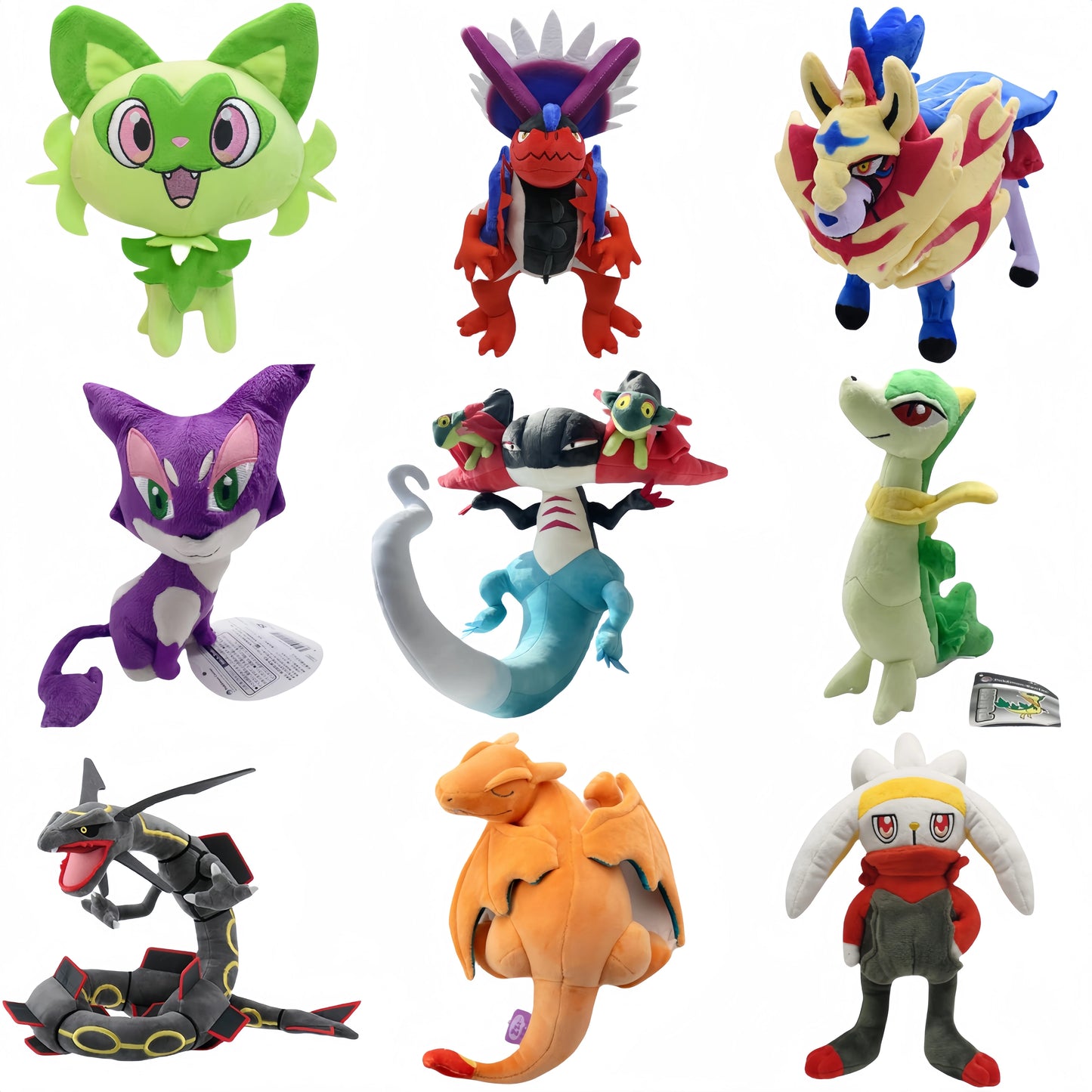 Pokemon Purrloin Plush Servine Plush Mega Evolutions Dragapult Koraidon Sprigatito Zacian Charizard Gengar Pikachu Plushies Toy