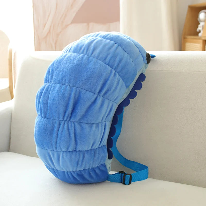 Simulation Insect Backpack Plush Toys Soft Stuffed Cartoon Doll Watermelon Worm Animal Toy Creative Gift for Children Kids Girls