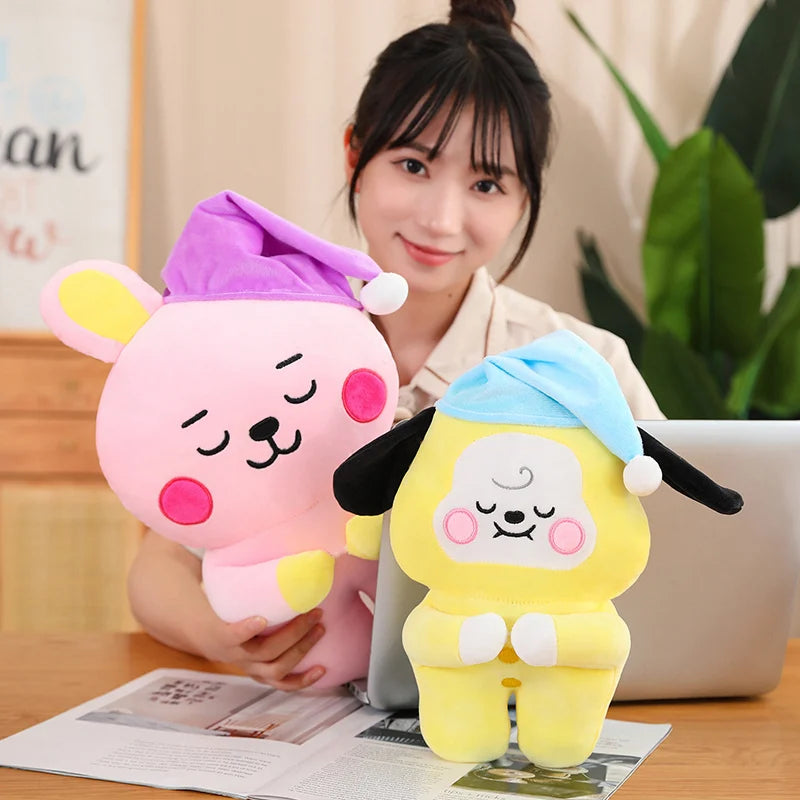 Kawaii Miniso Kpop Star Plush Toys Bangtan Boys Stuffed Doll Animal Chimmy Cooky RJ Doll Birthday Fans Support Gift For Girl