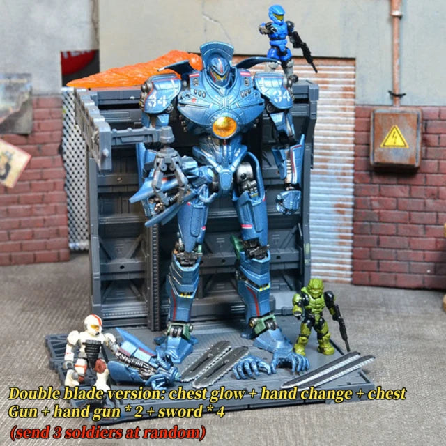 2024 New Hot Pacific Rim Mecha Model Striker Eureka Gipsy Danger Mech Action Figure Movable Joints With Led Light Toy Boys Gifts