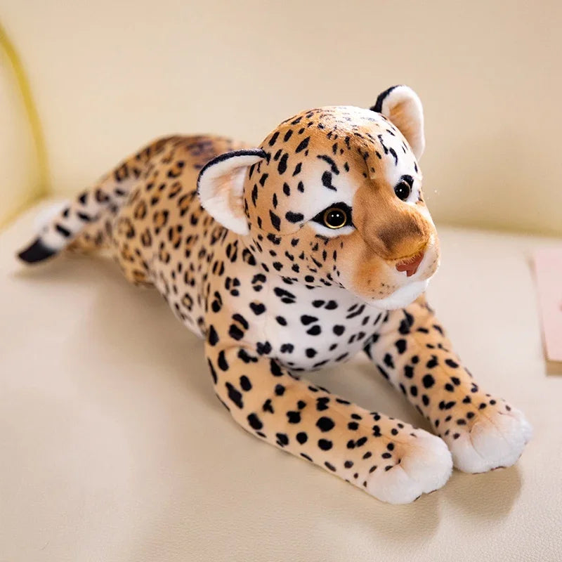 New Simulation Tiger Leopard Plush Toys Soft Wild Animals Simulation White Yellow Tiger Doll Children Kids Birthday Gifts