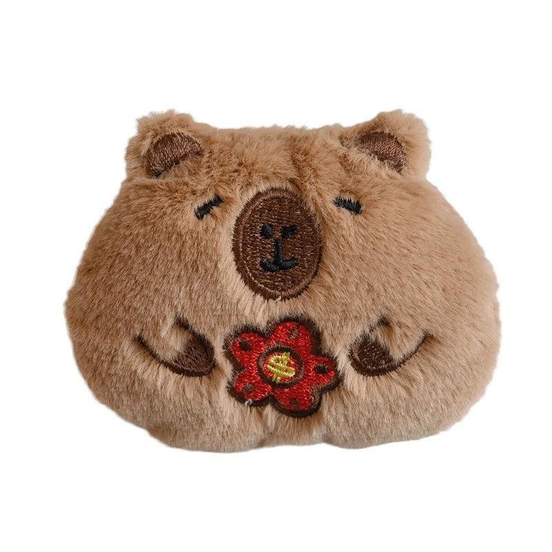 Cute Cartoon Plush Capybara Brooch For Women Girl Clothes Badge Lapel Pins Backpacks Pendant Decoration Accessories