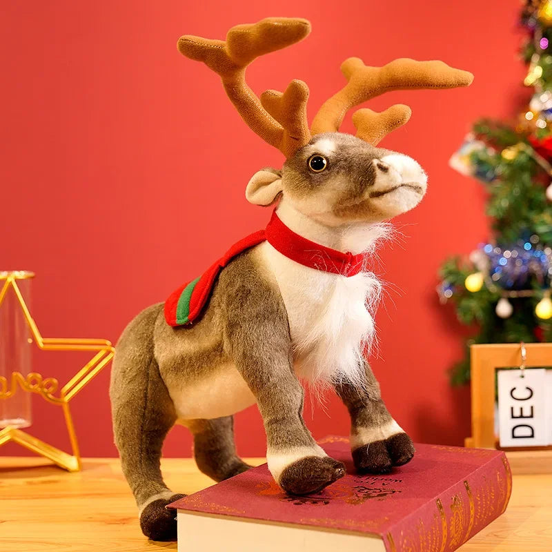 Lifelike Reindeer Plush Toy Christmas Deer Plush Doll SimulationElk Soft Toys Merry Christmas New Year Decoration Best Gifts