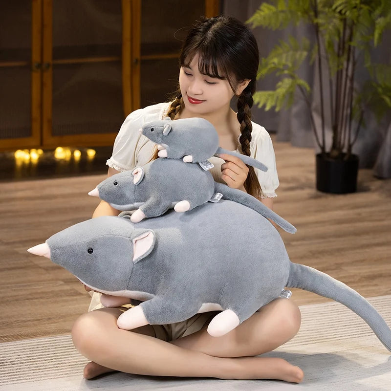 32cm-100cm New Soft Plush Simulation Mouse Plushie Doll Stuffed Rat Plush Animal Toy Mascot Peluche Mouse Doll