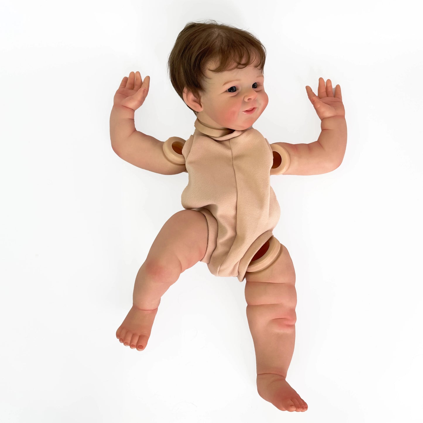 NPK 22inch Reborn Doll kit Shaya Popular Sweet Face painted Doll kit Unfinished Doll parts with Hand Root Hair