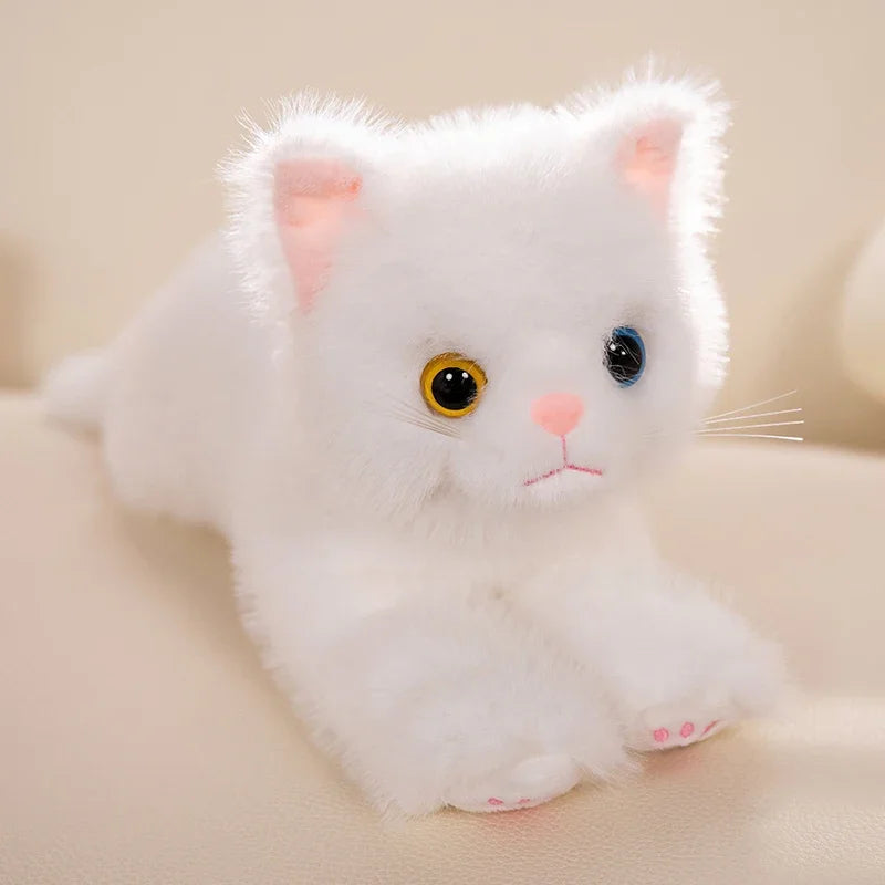 New Cute Simulation Cat Plush Toys Soft Stuffed 5 Colour Kitten Model Fake Cat Realist Animals Kids Girls Valentine's Day Gift