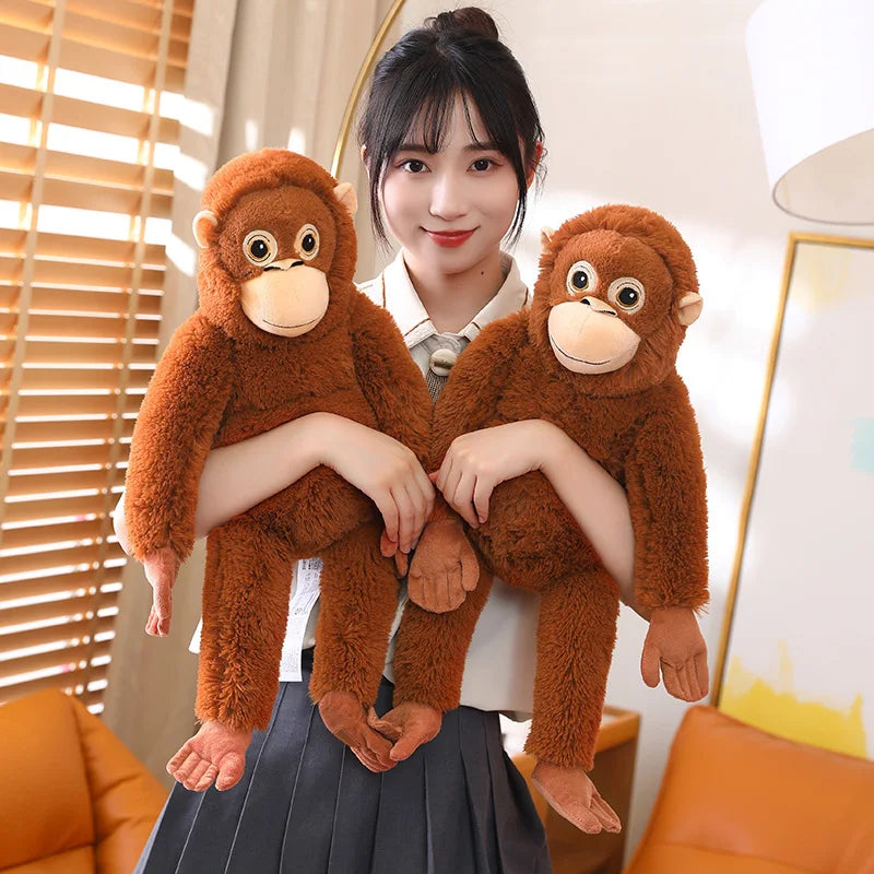 Simulation Gorilla Plush Toy Cartoon Chimpanzees Monkey Soft Stuffed Animal Doll Cute Home Decoration Kids Boy Appease Gift