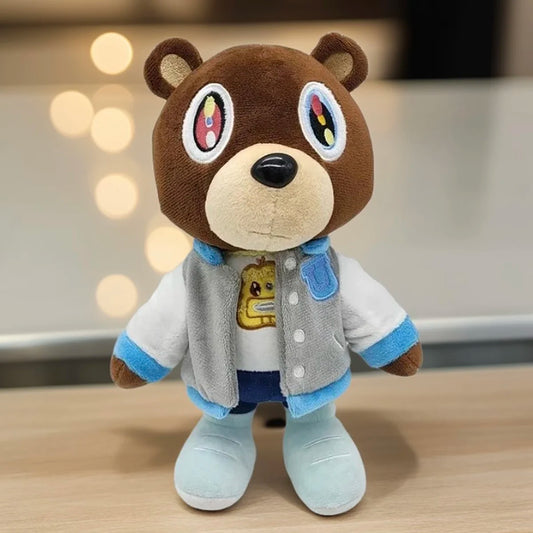 New hot 26cm Kawaii Kanye Dropout Bear Teddy Bear Plush Toys Kanye West Graduation Soft Stuffed Home Room Decor Birthday Gift