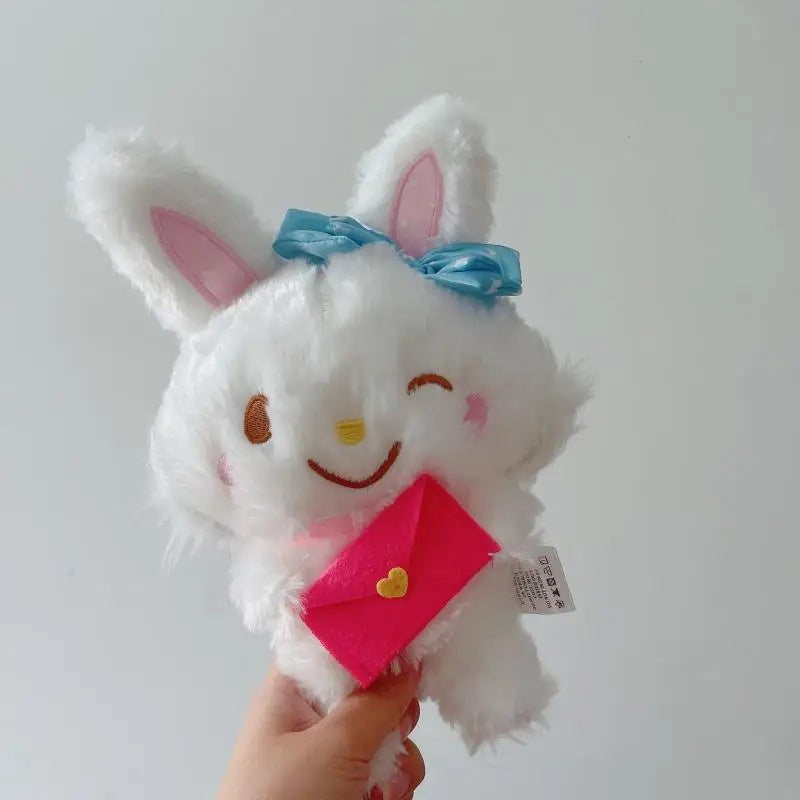 Sanrio White Rabbit Plush Toy Cute New Year Wish Me Mell Plushies Cuddly Lovely Bunny Doll Birthday Gifts Girl