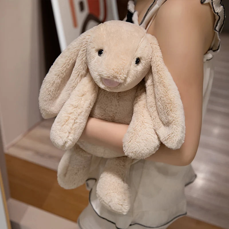 Kawaii Long Ears Bunny Plush Toy Stuffed Rabbit Baby Doll Sleep Companion Cute Hug Pillow Room Decoration Nice Children's Gift