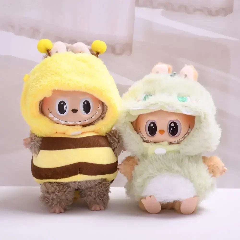 17cm Mini Plush Doll'S Clothes Outfit Accessories For Korea Kpop Exo Labubu Idol V1 V2 Bee Dinosaur Shark Costume Clothing Gift