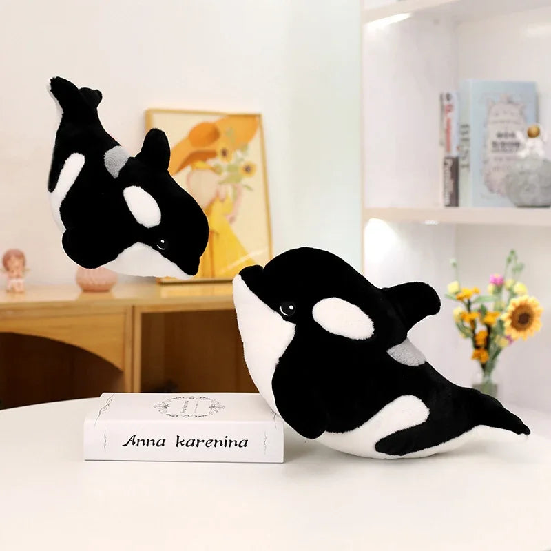 Simulated Killer Whale Plush Toys Stuffed Orcinus Orca Fish Doll Cute Shark Cartoon Soft Sleep Pillow Kids Girls Baby Gift