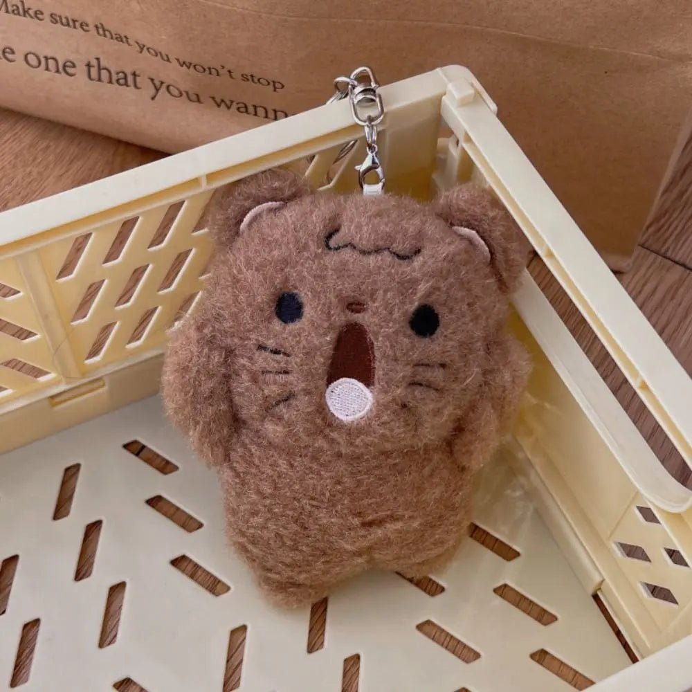 Rabbit Shouting Bear Children Gift Shouting Dog Bag Decoration Plush Pendant Keychain Backpack Charms Stuff Plush Toy