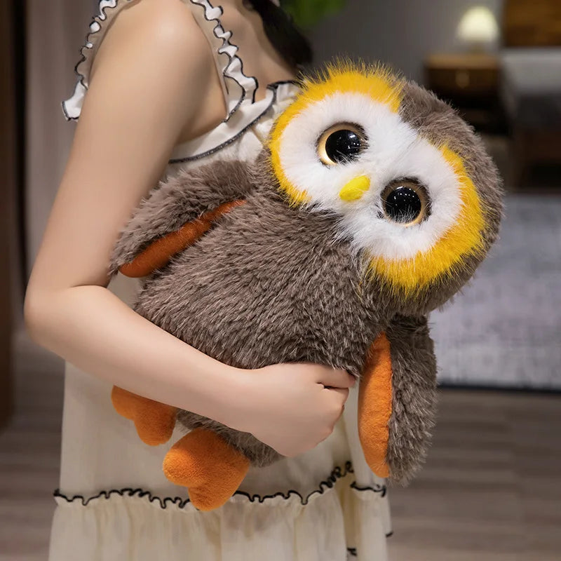 20/33CM Big Eyes Owl Plush Toys Cute Soft Stuffed Animal Doll Lifelike Sibley's Owels of North America Doll