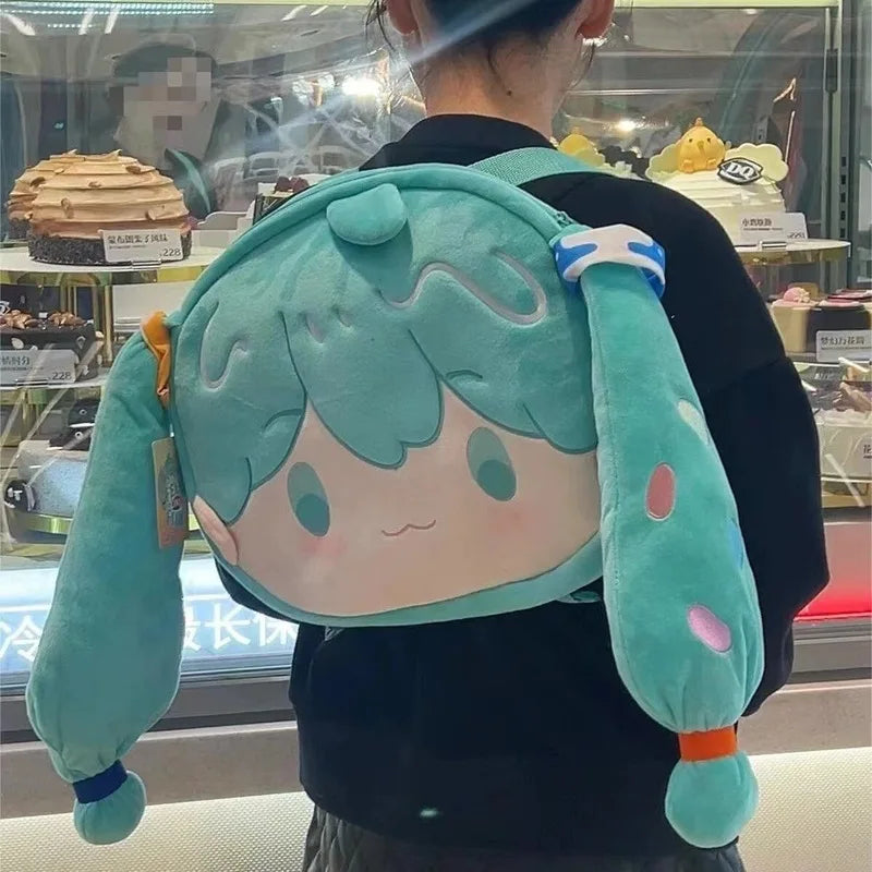 Hatsune Miku Backpack Shoulder Cute Cartoon Peripheral Doll Birthday Gift Wholesale Plush Backpack For Girls Holiday Presents