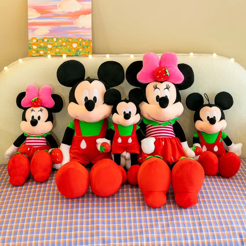 Disney Cute Plushies Mickey Minnie Doll Mickey Mouse Pillow Children's Plush Toy stuffed Big Doll Wedding Gift for Girls Kids