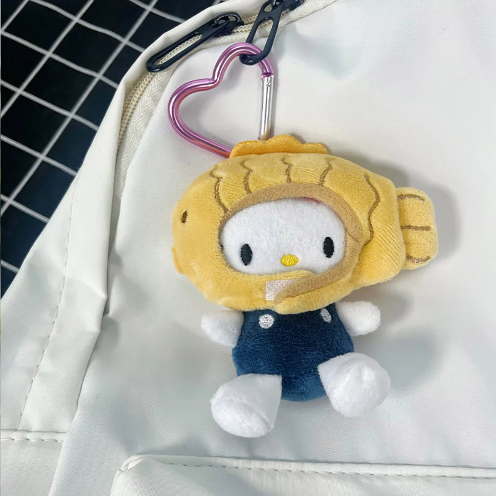 Sanrio Kawaii Hello kitty Doll Keychain Soft Stuffed Toy Pendant Cartoon Bags Accessories Keyrings Widgets Gift For Friends