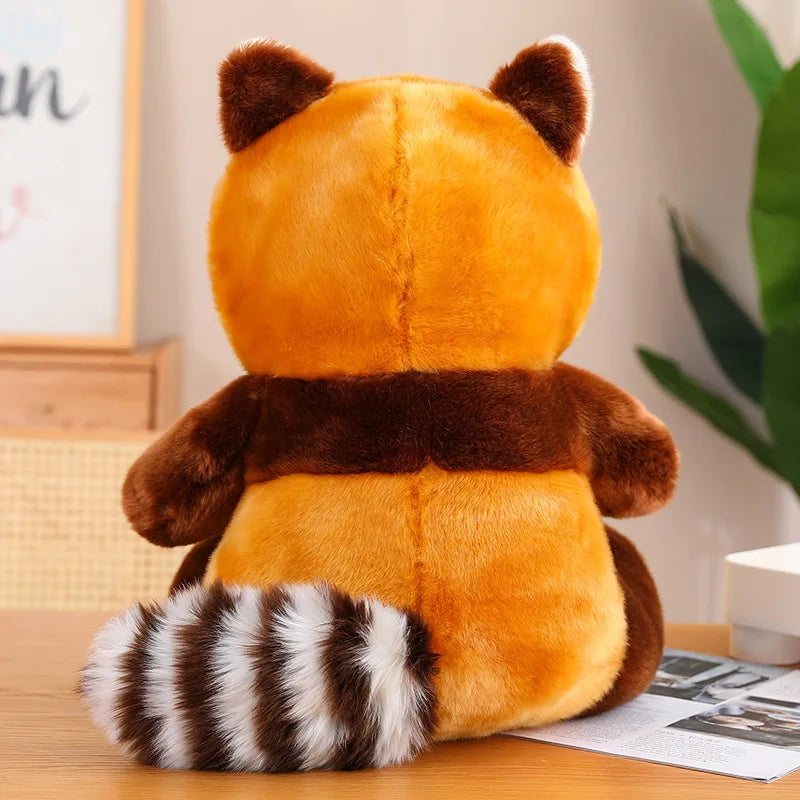 Cuddly High Quality 25/30/40cm Sitting Soft Stuffed Panda Dressing Up Raccoon Toys Plush Animals Bear Cosplay Raccoon Peluche