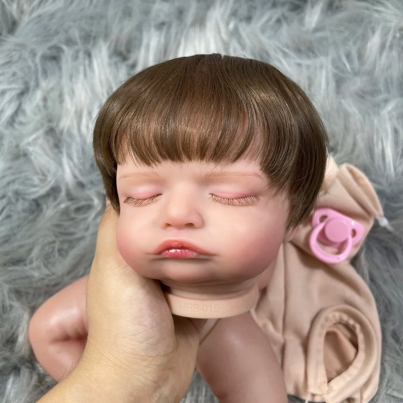 19Inch Painted Reborn Doll Kit Rosalie With Rooted Hair and Cloth Body Unassembled DIY Doll Parts Toy