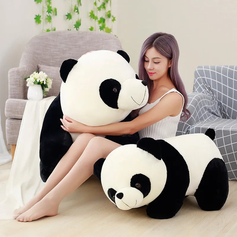 70cm Kawaii Baby Fat Giant Panda Bear Short Plush Stuffed Animal Doll Animals Toy Pillow Cartoon Kawaii Dolls Girls Lover Gifts