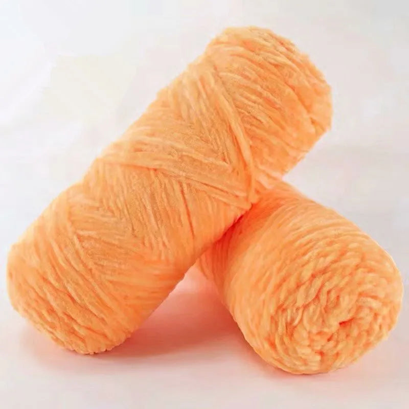 DIY 100% Polyester  Velvet Yarn Amigurumi Accessories Dolphin Baby Plush Yarn Soft Chenille Yarn for Knitting  1 Skein 100g 130M