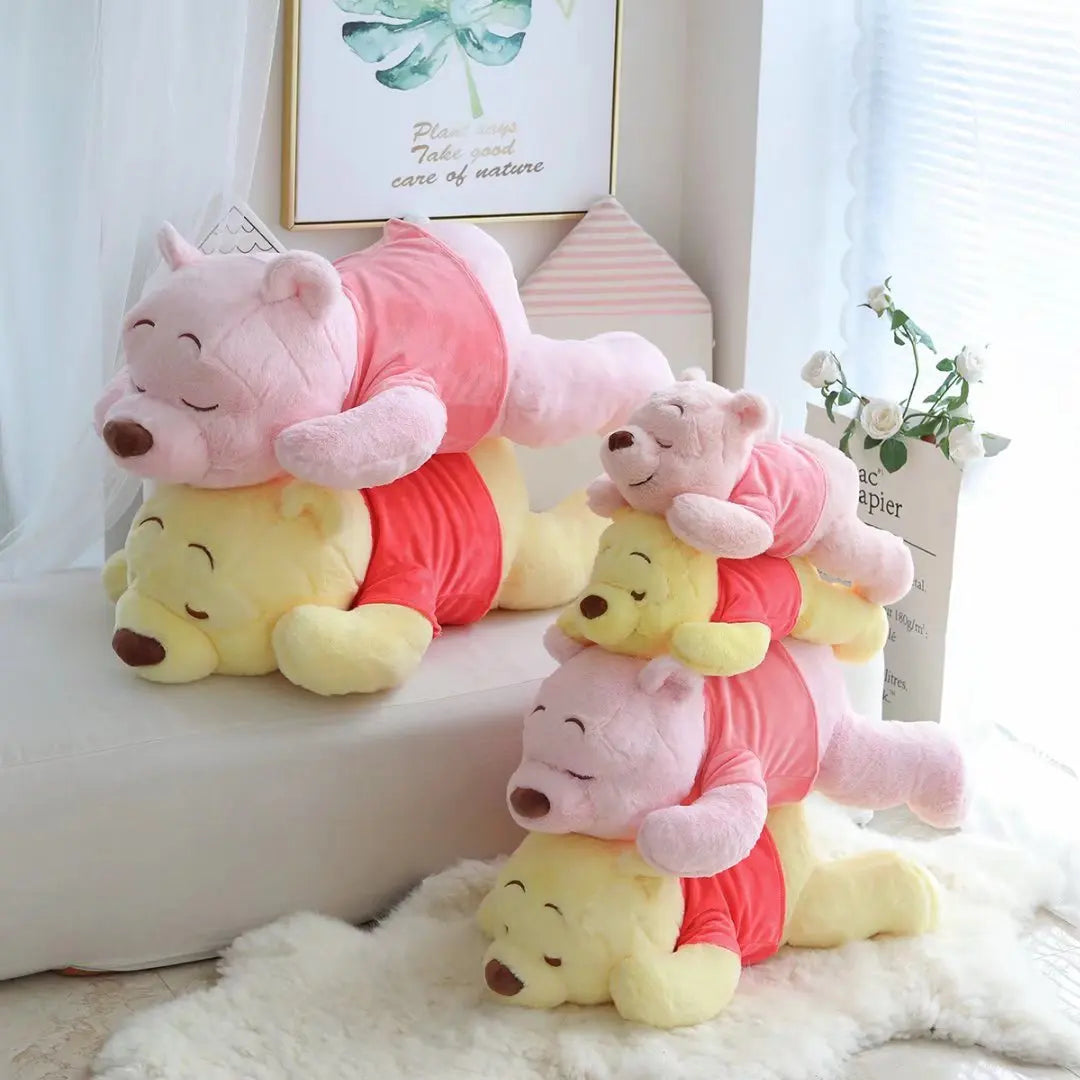 Winnie the Pooh Plush Doll Kawaii Bear Tissue Box Lovely Car Decor Stuffed Doll Animal Sofa Cushion Bedside Pillow Gift for Girl