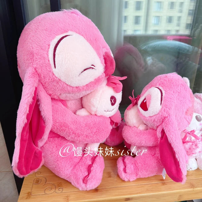 Lovely Disney Sakura Stitch Plush Toys Kawaii Soft Pink Stitch With Scrump Plushies Elf Disney Lilo & Stitch Stuffed Doll Gift