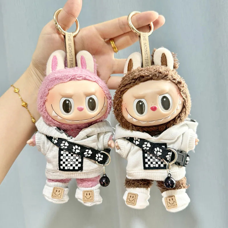 17cm Mini Plush Doll'S Clothes Outfit Accessories For Korea Kpop Exo Labubu Idol Dolls Street guy Clothing Gift