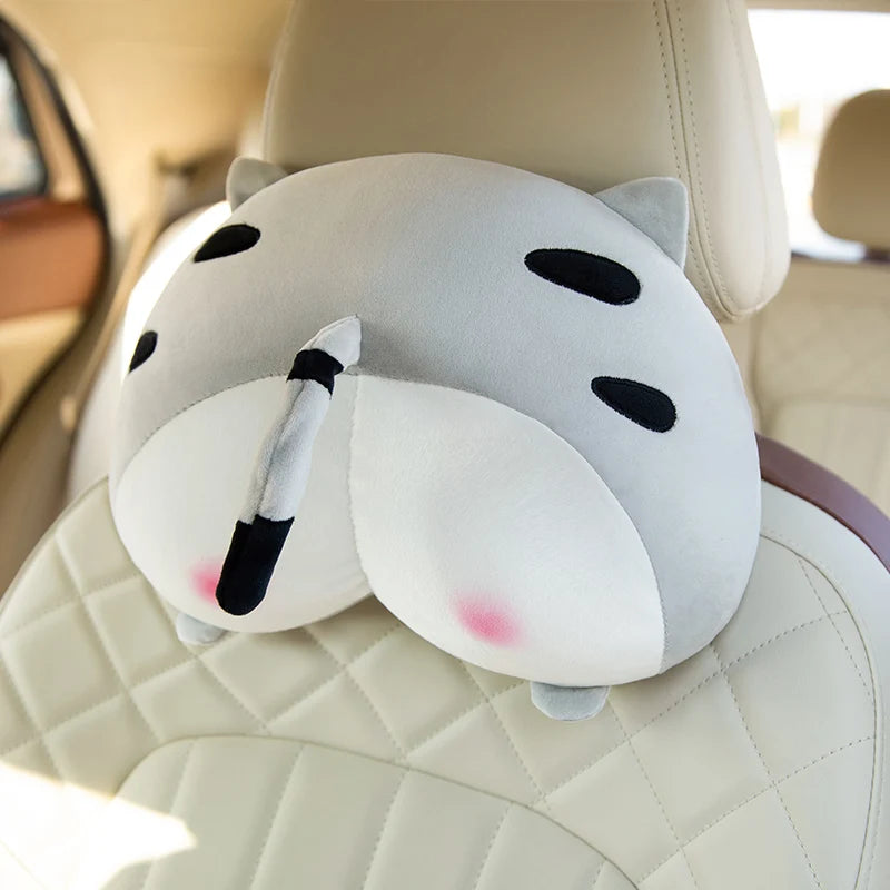 30/42CM Corgi Butt Shaped Plush Pillow Soft Stuffed Cushion Sexy Pink Pig Gray Cat Neck Pillow Car Decoration Toys