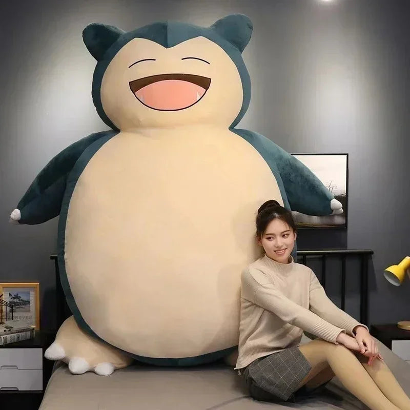 100/200cm Giant Snorlax Plush Pokemon Plush Toys Kawaii Soft Snorlax Leather Shell Plushie NO Filling Pillow Gifts for Boys