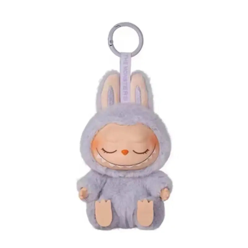 1:1 Replica Labubu 2nd  Generation Rubble Sitting Party Vinyl Plush Pendant Bag Keychain Doll Collection Decoration Collectible