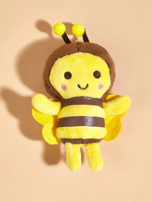 Small bee plush toy for dogs and cats to interact and play  teeth cleaning pet supplies