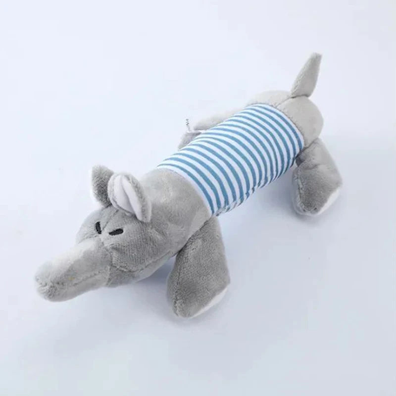 Molar Dog Toy Plush Supplies Fit For All Puppy Pet Squeak Chew Toy Funny Durable Chew Elephant Duck Pig Toy Pets Supplies Molar