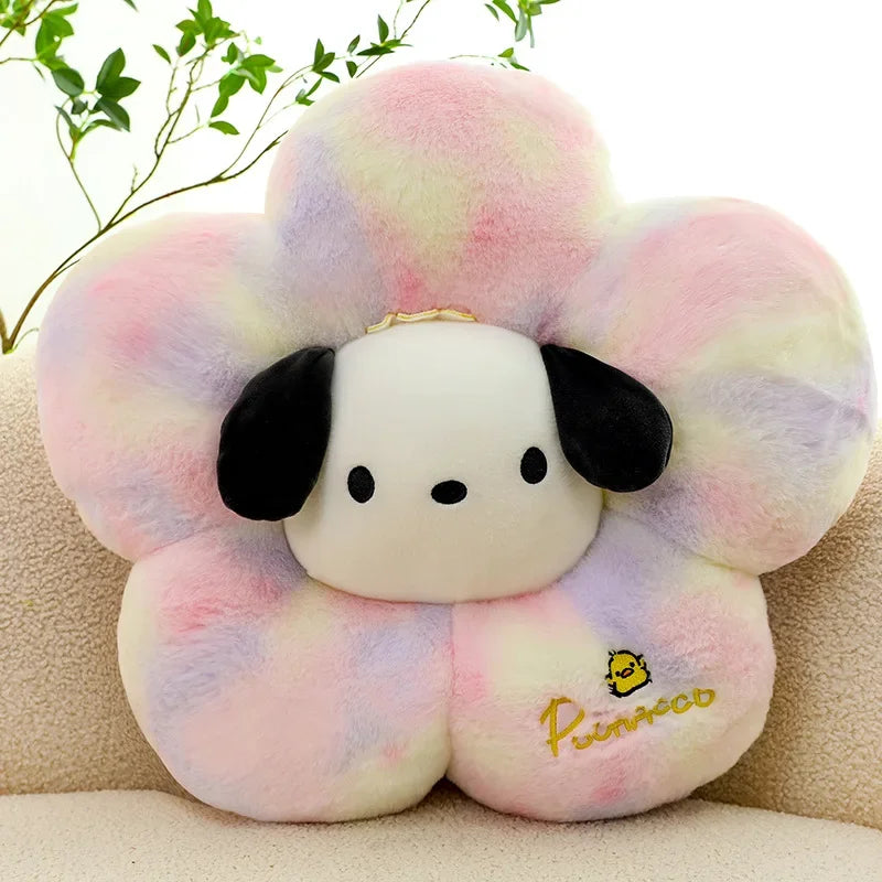 Sanrio Pochacco Pillow Throw Cartoon Creative Petal Plush Toy Office Cushion Afternoon Nap Sofa Head Pillow Kawaii Surprise Gift