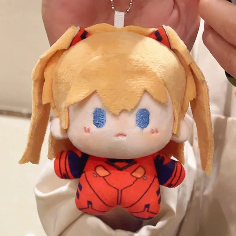 10cm Neon Genesis EVA Anime Cartoon Asuka Ayanami Rei Cute Plush Toy Creative Kawaii Pendant Bag Accessories Birthday Gift