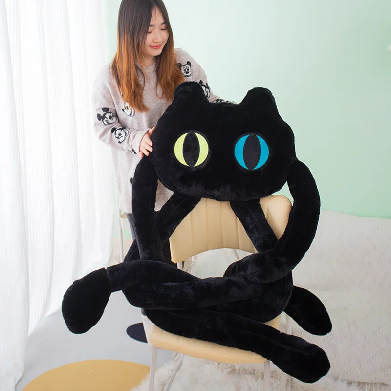 Kawaii Long Legs Black Cat Doll Creative Octopus Throw Pillow Stuffed Toys Plush Animal Cushion Toys Children Baby Gifts