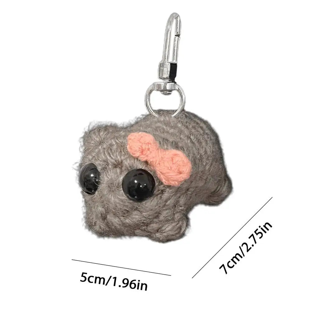 Meme Sad Hamster Plush Toy Sad Hamster Key Chain Keychains Ring For Accessories Bag Funny Pendant Keyring Jewelry Fans Gifts