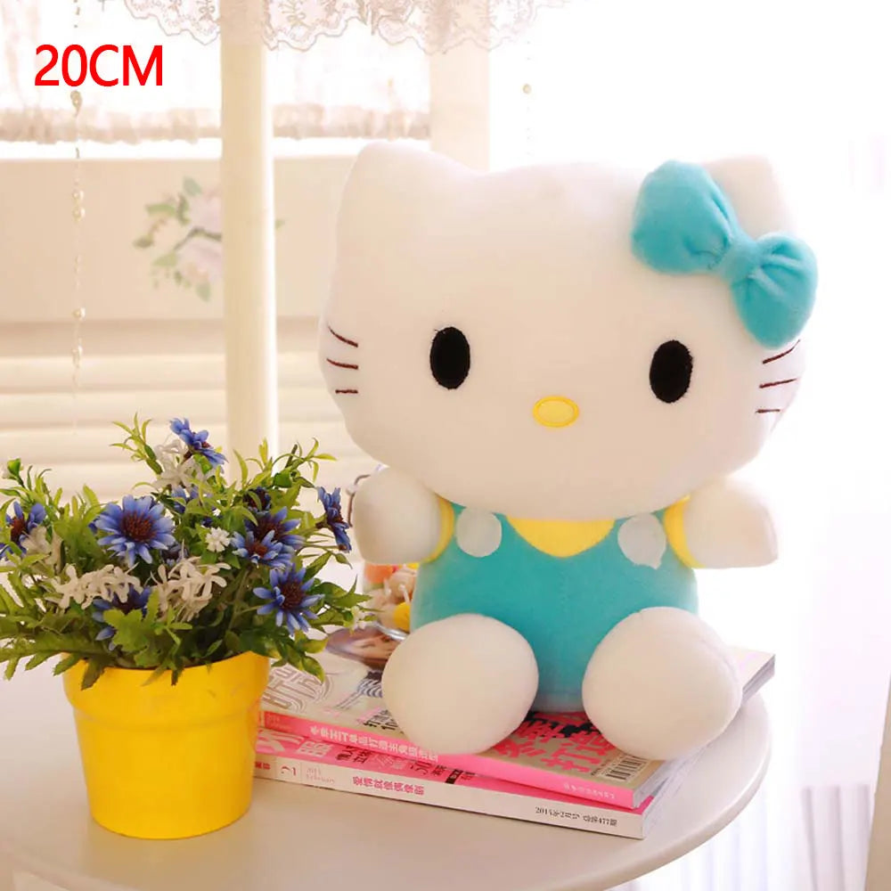 Hello Kitty Plush Toy Sanrio Plushie Doll Kawaii Stuffed Animals Cute Soft Cushion Sofa Pillow Home Decor Children Birthday Gift