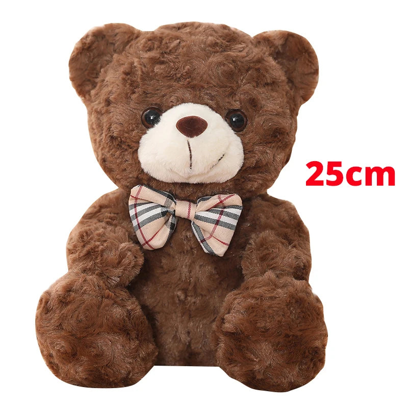 High Quality Cute Plush Bear Plush Pillow Lovely Bow-Knot Bears Plush Toys Stuffed Soft Animal Dolls Xmas Valentine's Gift